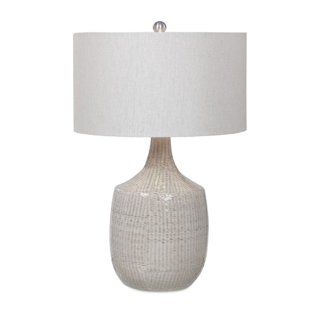 Modern European furniture - Gray Ceramic Table Lamp - www.oroa.com
