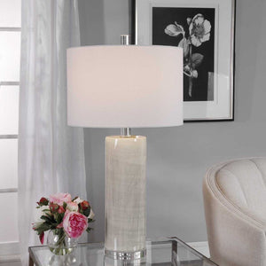   Modern European furniture - Beige Glazed Ceramic Table Lamp - www.oroa.com | Oroa.com