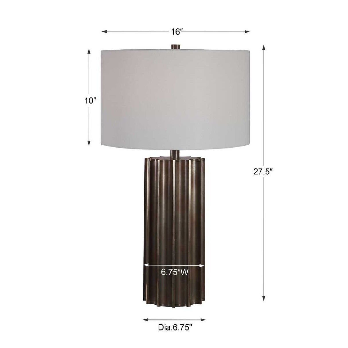   Fluted Steel Table Lamp | Oroa.com