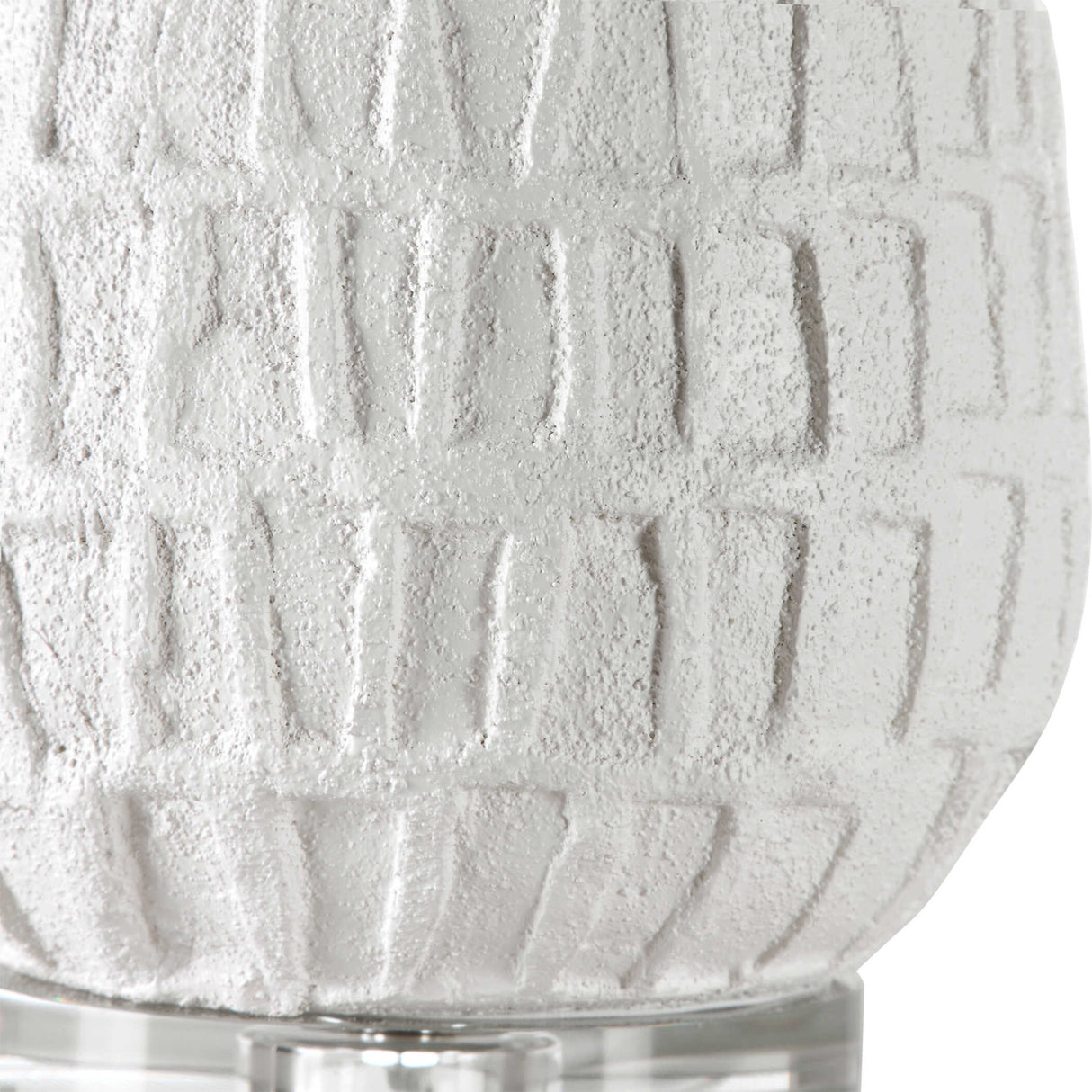   White Ceramic Grid Table Lamp | Oroa.com