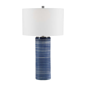   Blue Stripes Ceramic Table Lamp | Oroa.com