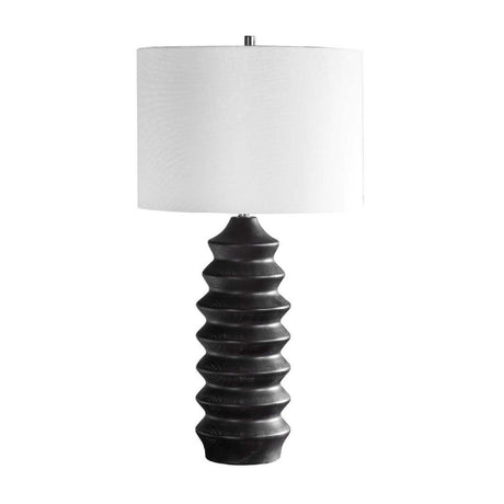   Modern European furniture - Rustic Black Wood Table Lamp - www.oroa.com | Oroa.com
