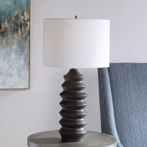   Modern European furniture - Rustic Black Wood Table Lamp - www.oroa.com | Oroa.com