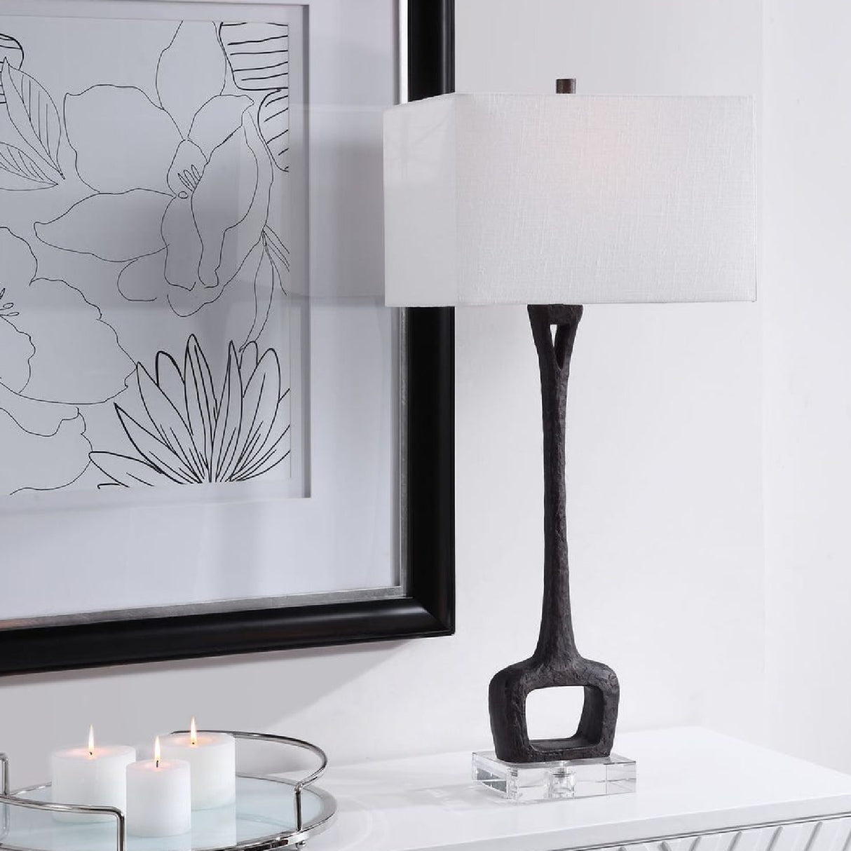   Black Cast Iron Table Lamp | Oroa.com