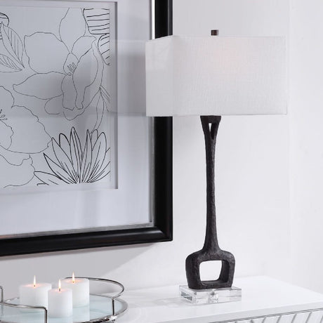   Black Cast Iron Table Lamp | Oroa.com