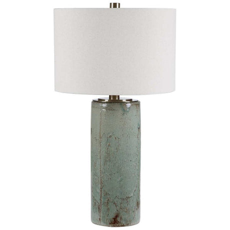   Modern European furniture - Rustic Blue Ceramic Table Lamp - www.oroa.com | Oroa.com