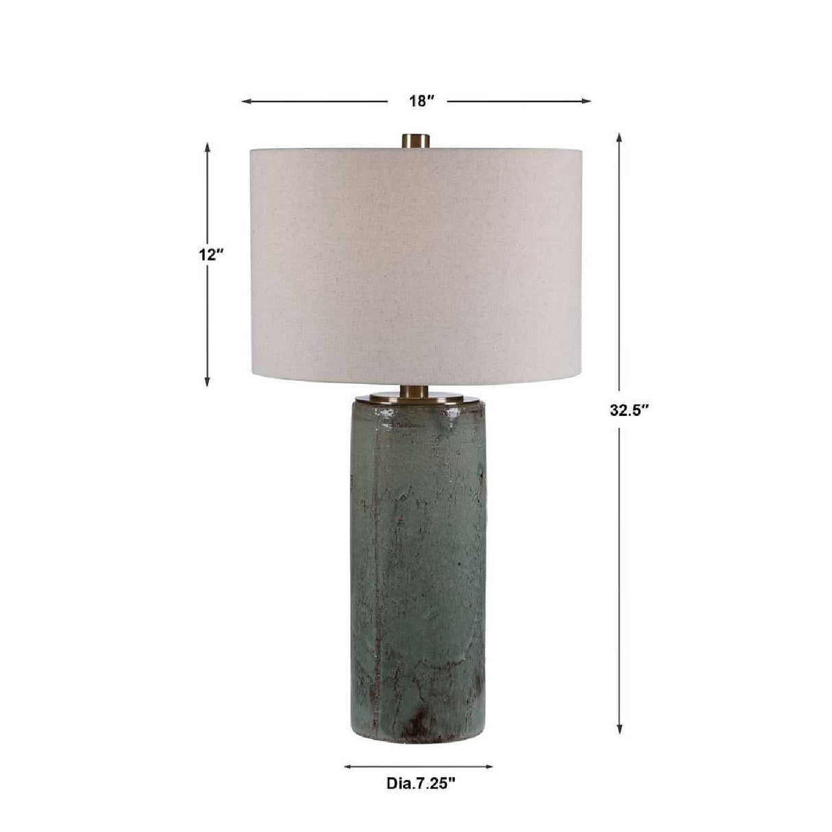   Modern European furniture - Rustic Blue Ceramic Table Lamp - www.oroa.com | Oroa.com