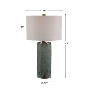   Modern European furniture - Rustic Blue Ceramic Table Lamp - www.oroa.com | Oroa.com