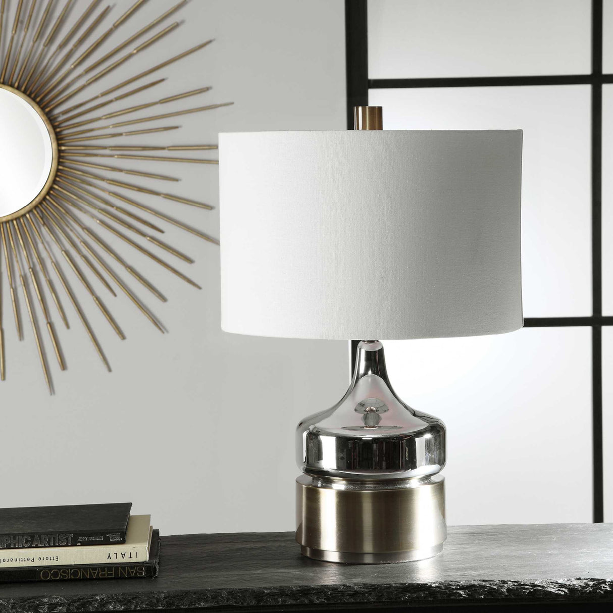   Chrome Glass Table Lamp | Oroa.com