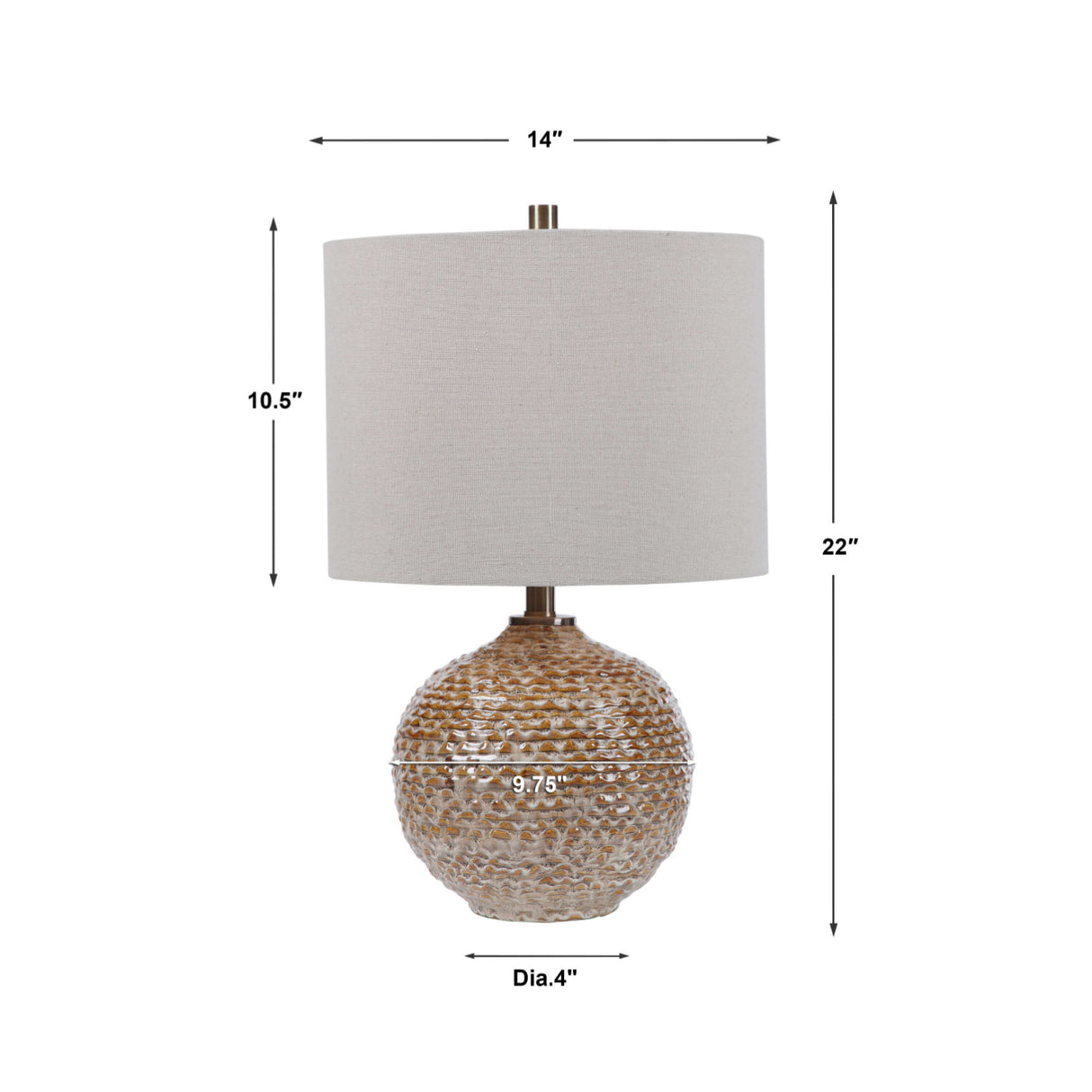   Modern European furniture - Wavy Ribbed Ceramic Table Lamp - www.oroa.com | Oroa.com