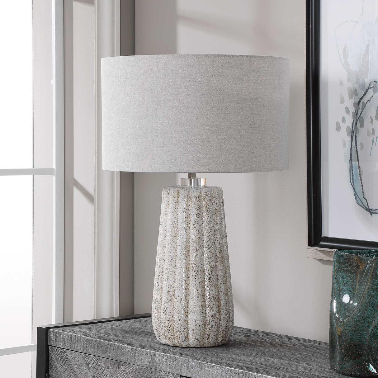   Fluted Ceramic Table Lamp | Oroa.com