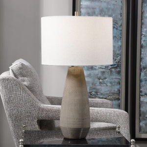   Modern European furniture - Crackled Gray Ceramic Table Lamp - www.oroa.com | Oroa.com