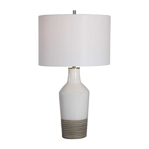   Crackled White Ceramic Table Lamp | Oroa.com