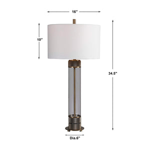   Cylindrical Clear Glass Table Lamp | Oroa.com