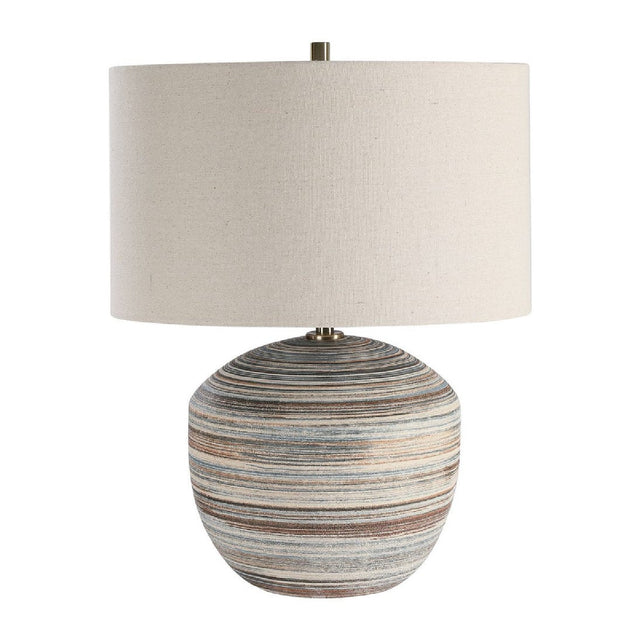 Modern European furniture - Earth-Toned Ceramic Table Lamp - www.oroa.com