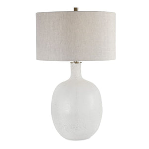   Mottled White Glass Table Lamp | Oroa.com