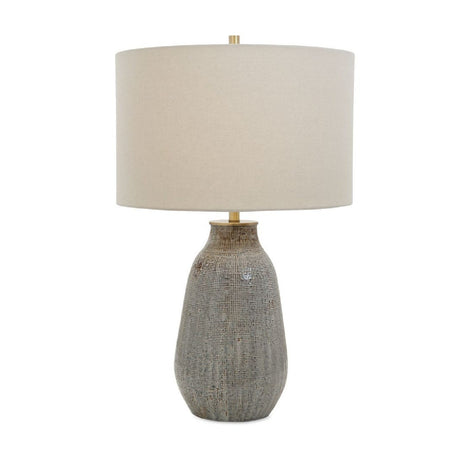   Modern European furniture - Gray Textured Ceramic Table Lamp - www.oroa.com | Oroa.com
