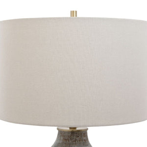   Modern European furniture - Gray Textured Ceramic Table Lamp - www.oroa.com | Oroa.com