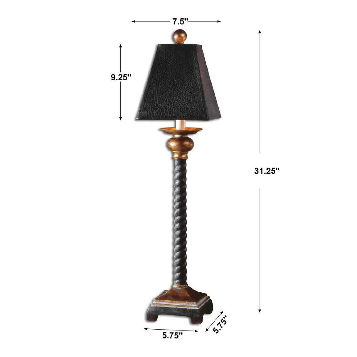   Black Rope Buffet Lamp | Oroa.com