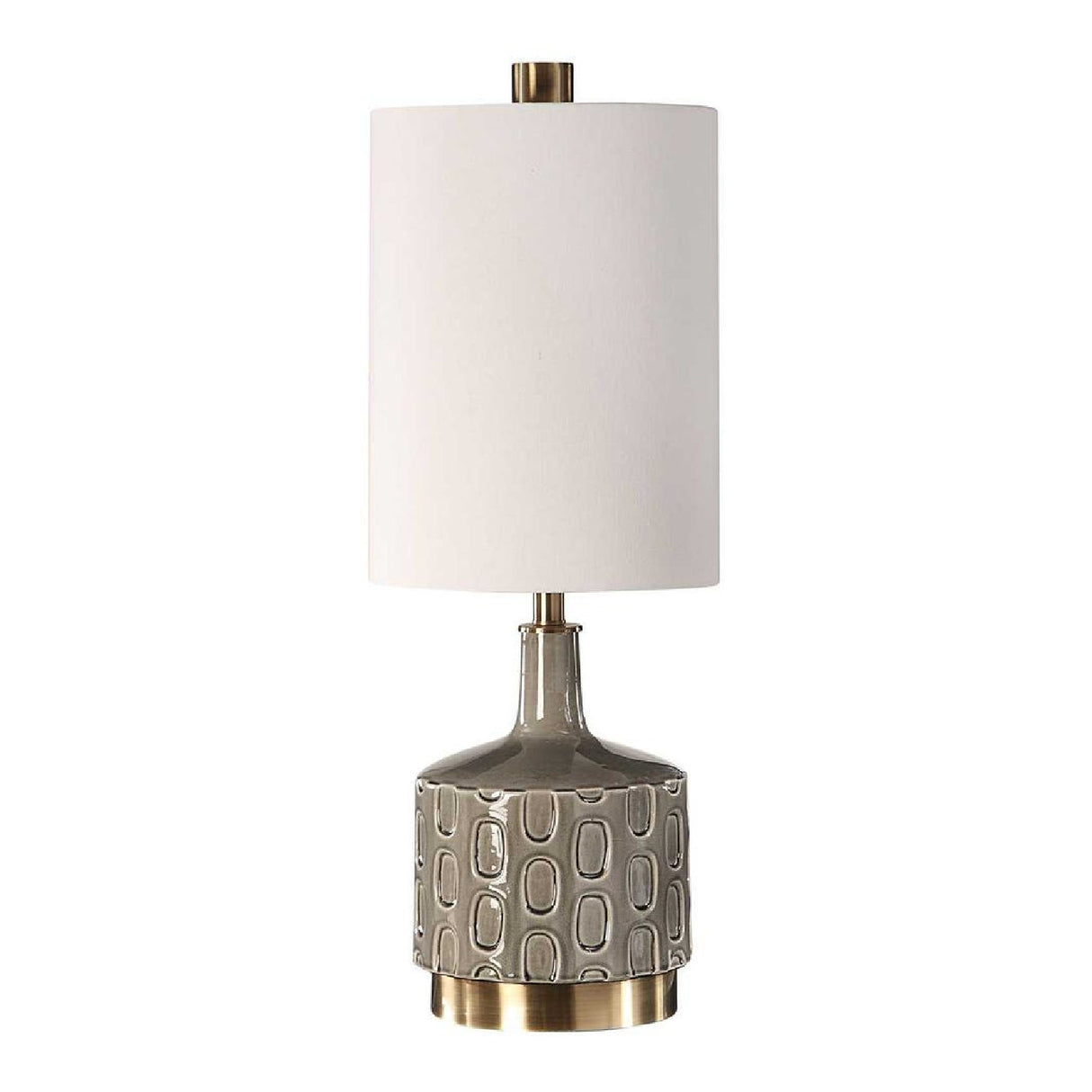   Modern European furniture - Gray Embossed Ceramic Table Lamp - www.oroa.com | Oroa.com