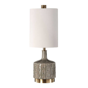   Modern European furniture - Gray Embossed Ceramic Table Lamp - www.oroa.com | Oroa.com