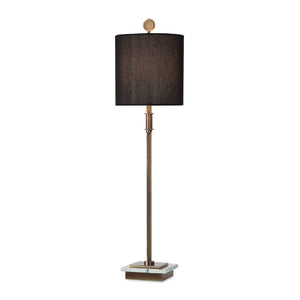   Black Linen Table Lamp | Oroa.com