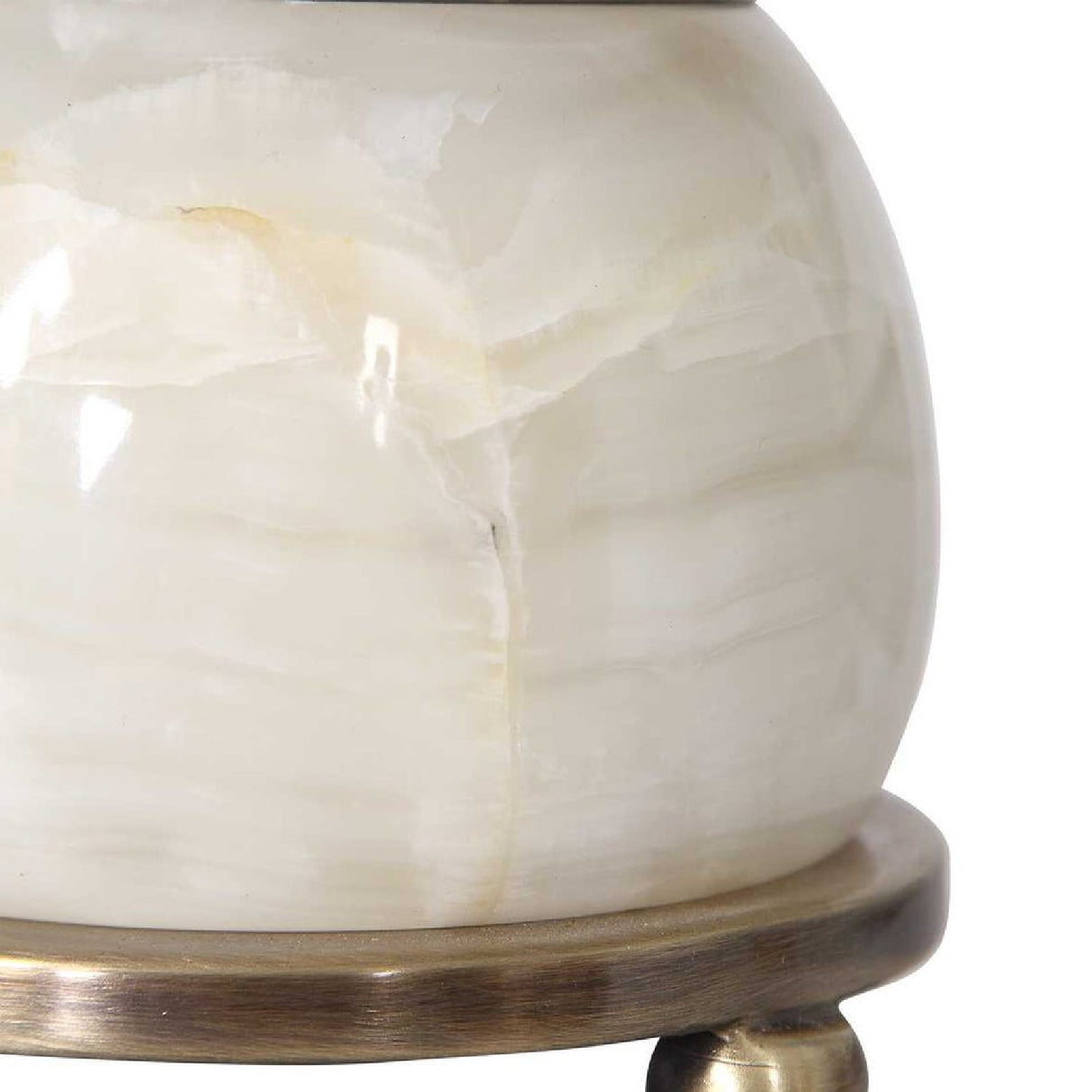   Polished White Marble Buffet Lamp | Oroa.com