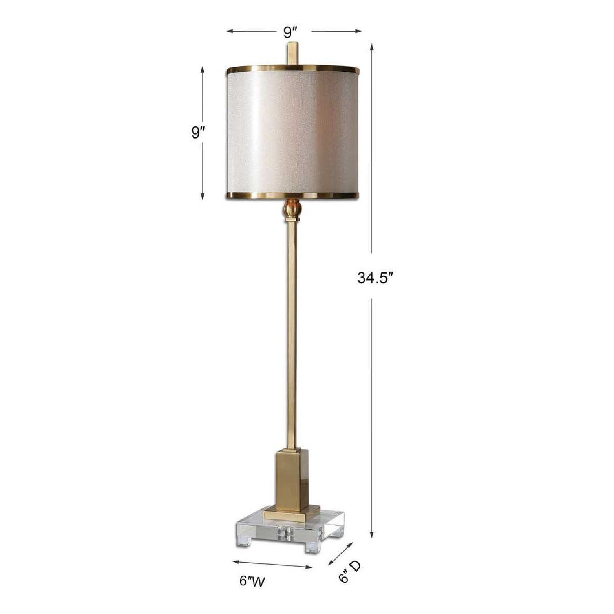   Contemporary Brass Buffet Lamp | Oroa.com