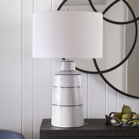   Modern European furniture - Ceramic Nautical Stripes Table Lamp - www.oroa.com | Oroa.com