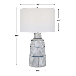   Modern European furniture - Ceramic Nautical Stripes Table Lamp - www.oroa.com | Oroa.com