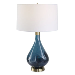   Blue Art Glass Table Lamp | Oroa.com