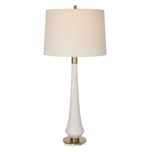   Tapered White Stone Table Lamp | Oroa.com
