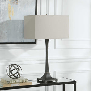   Rustic Black Iron Table Lamp | Oroa.com