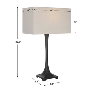   Rustic Black Iron Table Lamp | Oroa.com