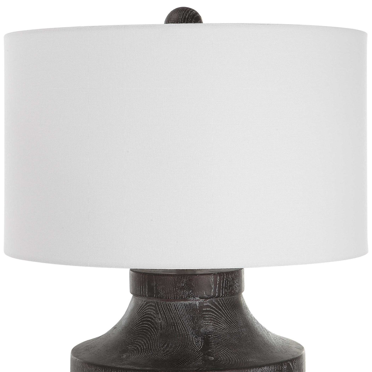   Black Wooden Rustic Table Lamp | Oroa.com