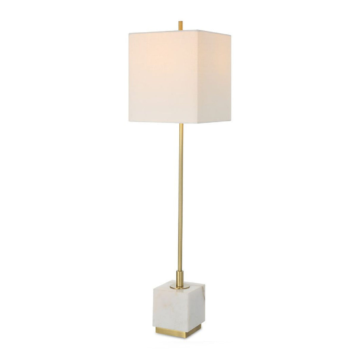   White Marble Block Buffet Lamp | Oroa.com