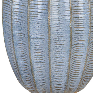   Modern European furniture - Scalloped Blue Ceramic Table Lamp - www.oroa.com | Oroa.com