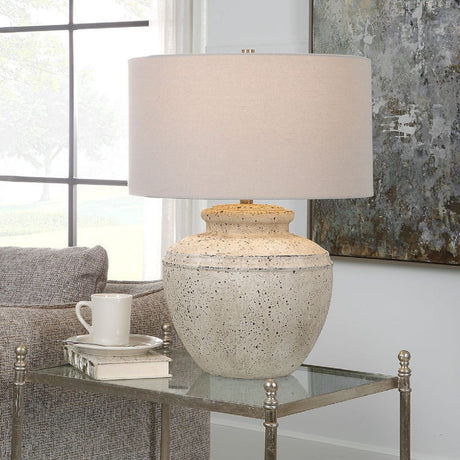   Modern European furniture - Aged Beige Ceramic Table Lamp - www.oroa.com | Oroa.com
