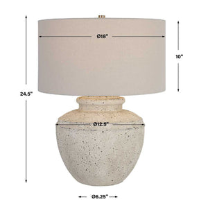   Modern European furniture - Aged Beige Ceramic Table Lamp - www.oroa.com | Oroa.com