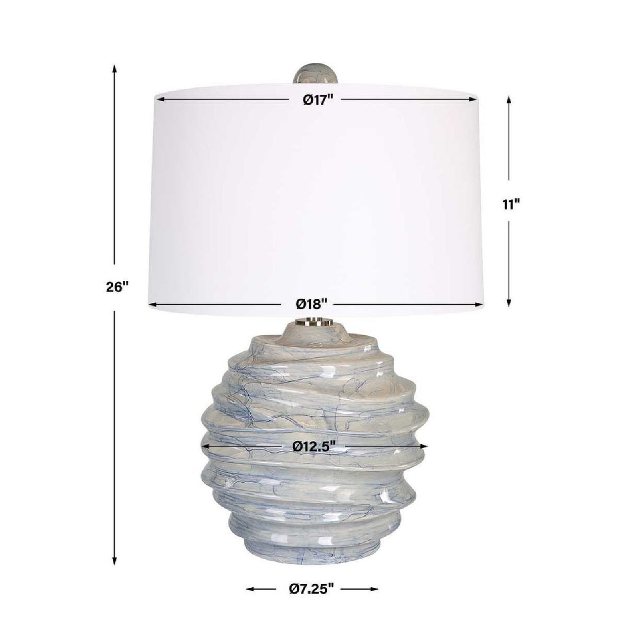   Blue Drip Ceramic Table Lamp | Oroa.com