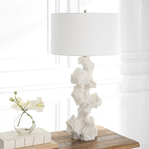   Organic-Shaped White Stone Table Lamp | Oroa.com