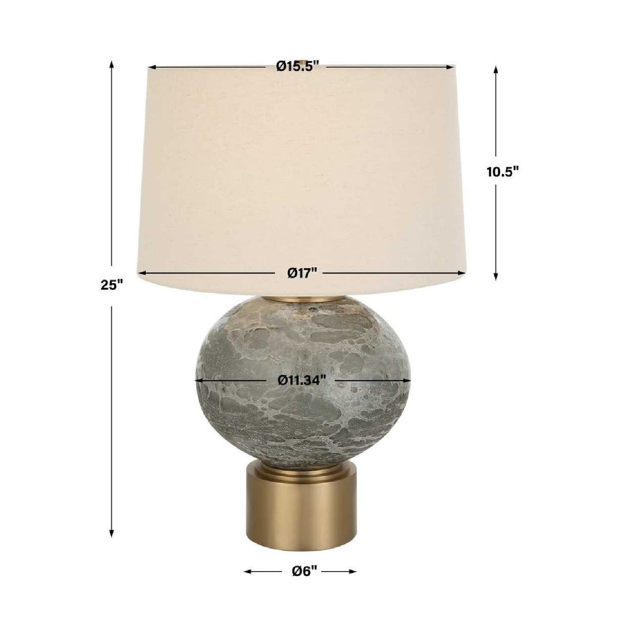   Modern European furniture - Smoky Gray Glass Table Lamp - www.oroa.com | Oroa.com
