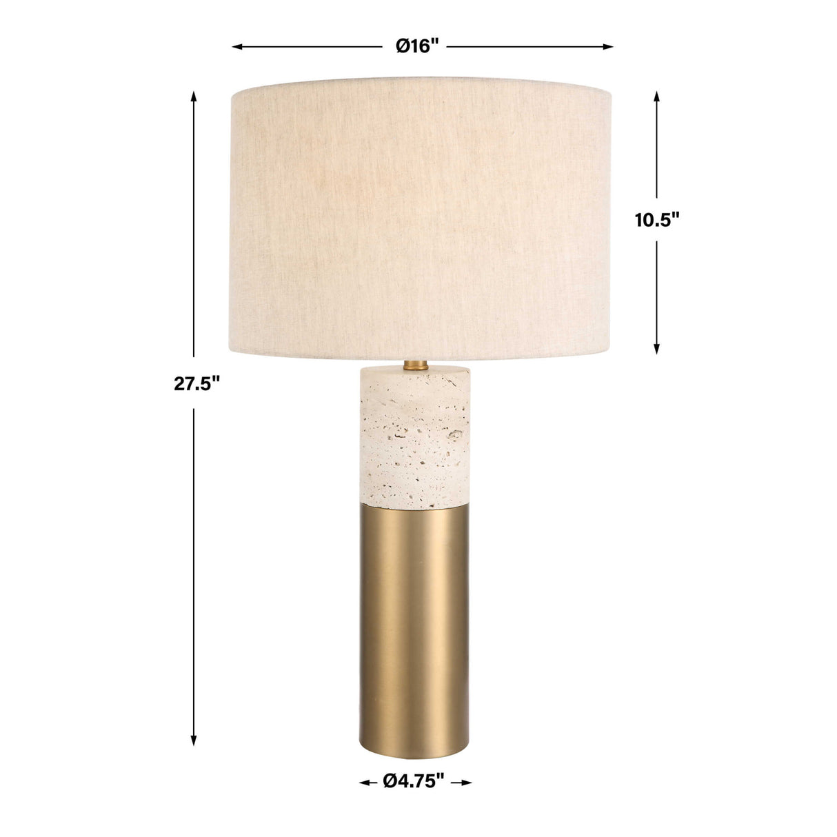   Brass & Stone Table Lamp | Oroa.com