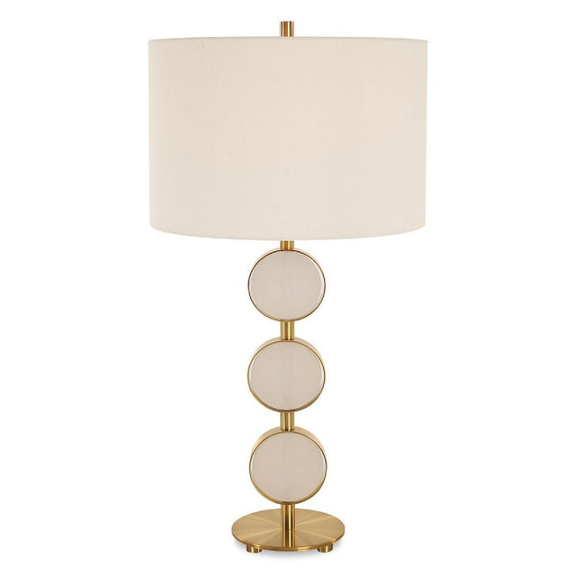 Modern European furniture - Round Alabaster Table Lamp - www.oroa.com