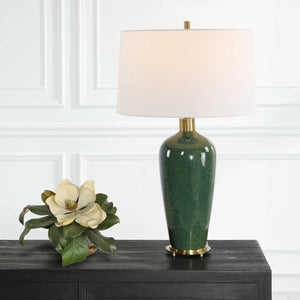   Mottled Green Ceramic Table Lamp | Oroa.com