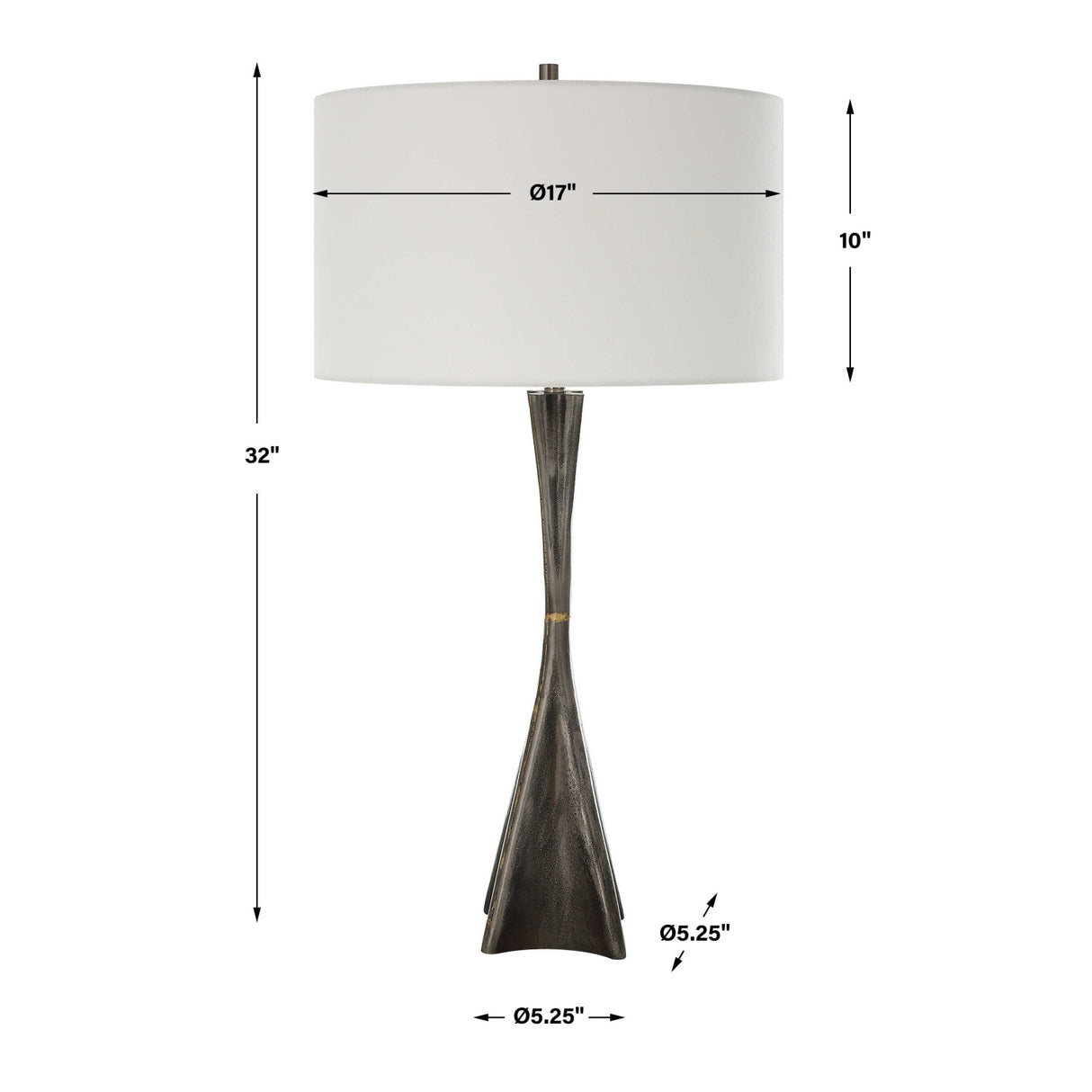   Textured Cast Iron Table Lamp | Oroa.com