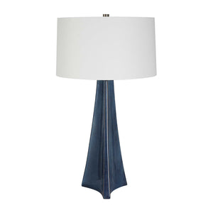   Modern European furniture - Tapered Blue Ceramic Table Lamp - www.oroa.com | Oroa.com