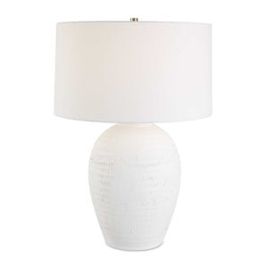   Urn-Shaped White Ceramic Table Lamp | Oroa.com
