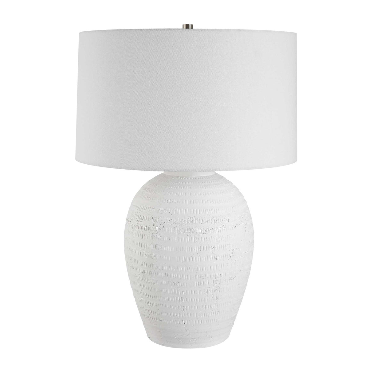   Urn-Shaped White Ceramic Table Lamp | Oroa.com