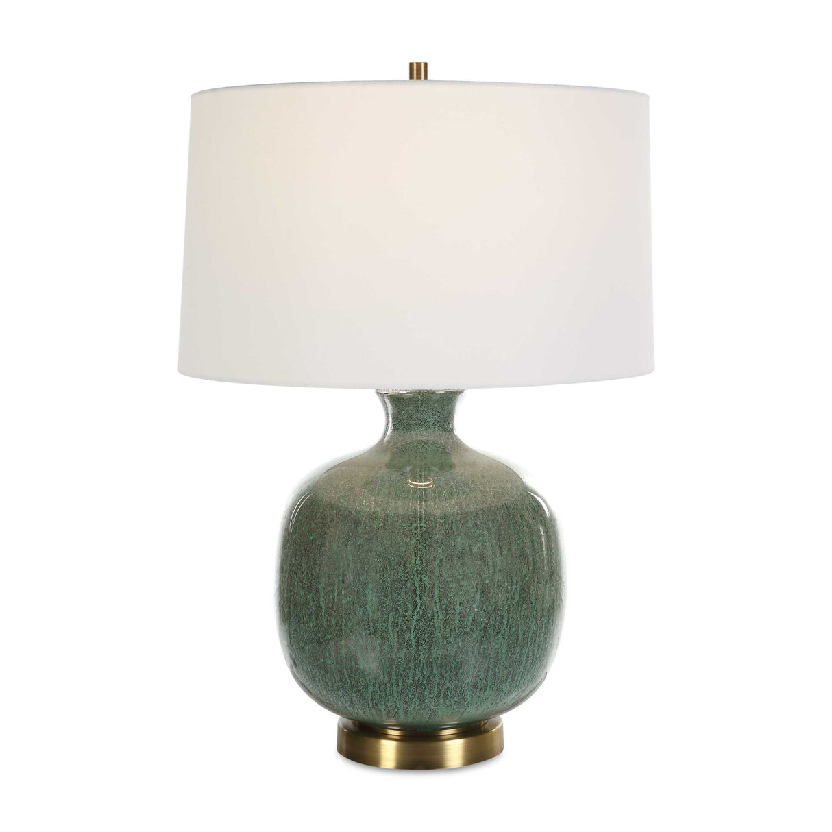   Modern European furniture - Aged Green Glass Table Lamp - www.oroa.com | Oroa.com